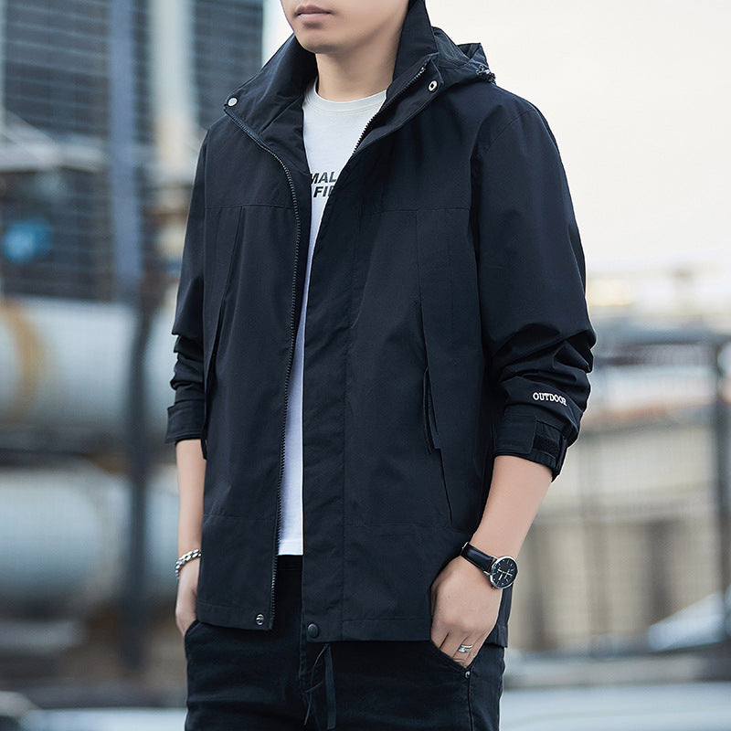 Heren Outdoor Jas Waterdicht Winddicht Met Ritszakken 2