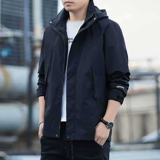Heren Outdoor Jas Waterdicht Winddicht Met Ritszakken 2
