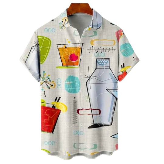 Heren Overhemd Casual Happy Hour Luchtig Katoen 0