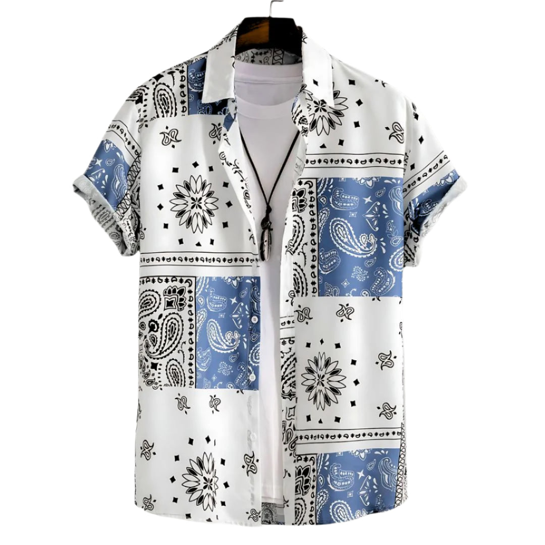 Heren Overhemd Casual Katoen Paisley Patroon 0