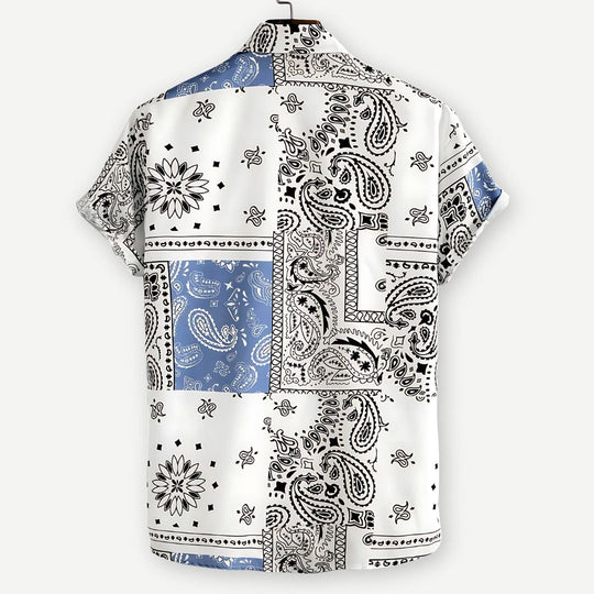 Heren Overhemd Casual Katoen Paisley Patroon 2
