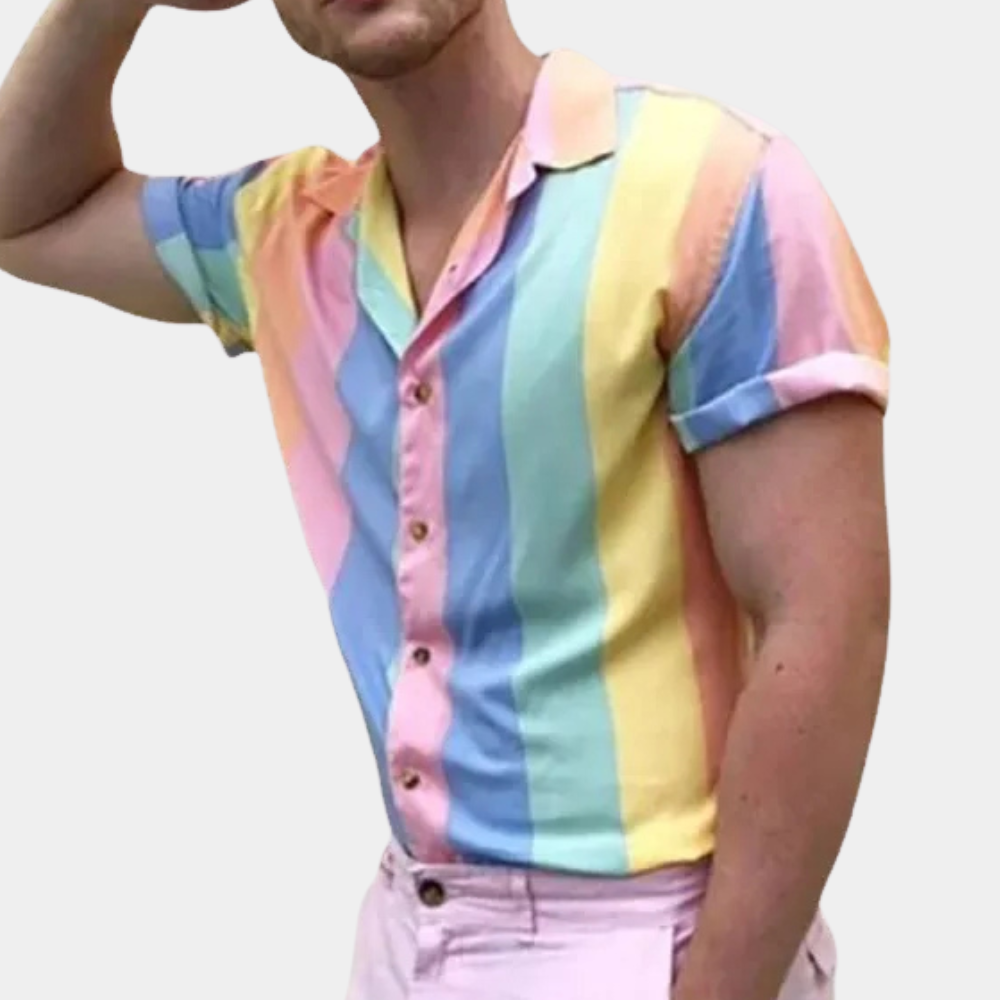 Heren Overhemd Met Kleurrijke Strepen 2