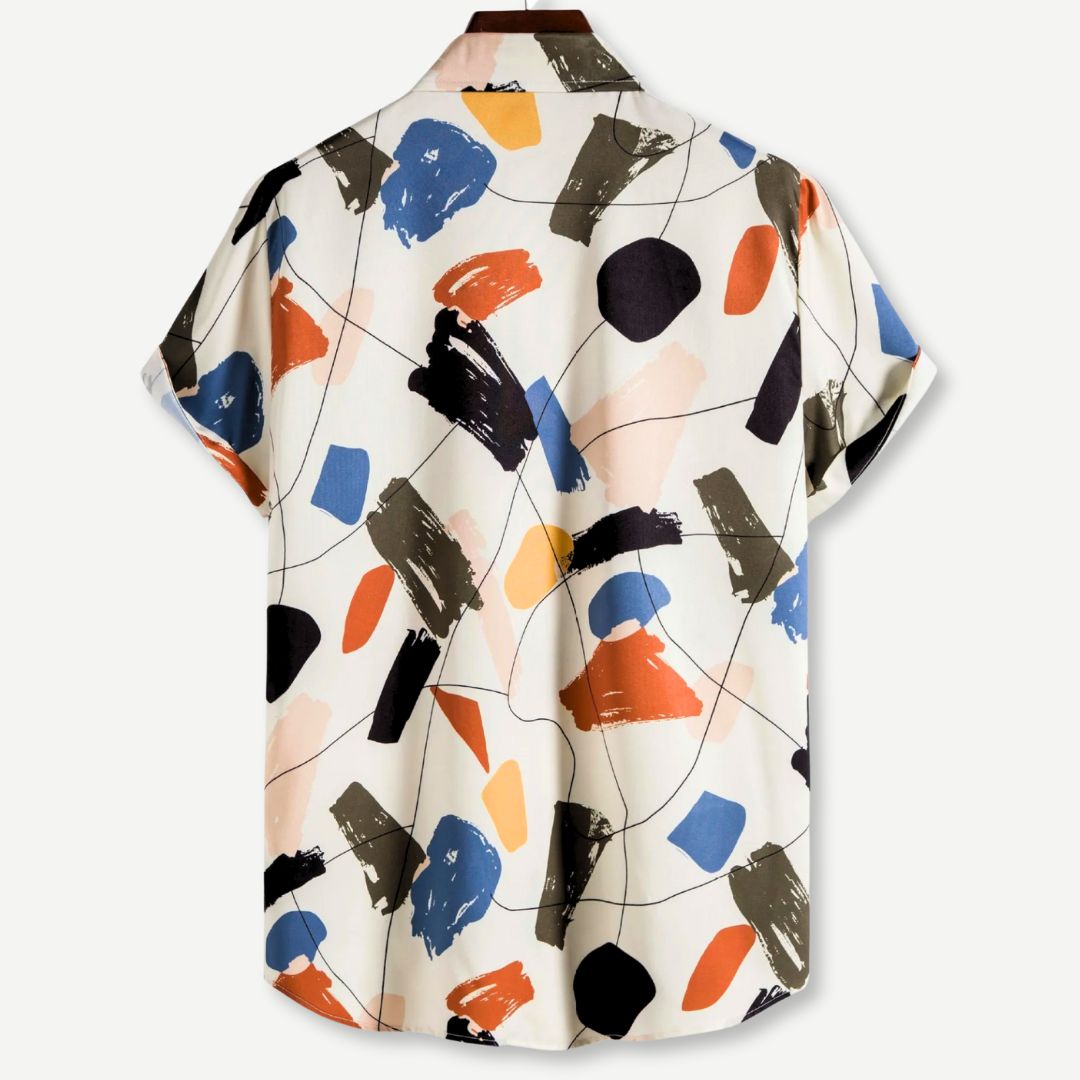 Heren Overhemd Met Schilderachtige Print Casual Katoen 1