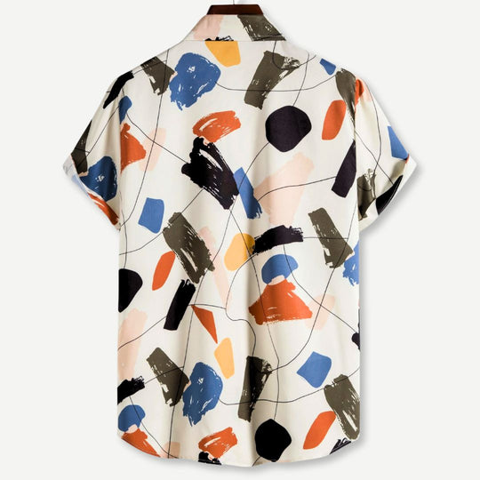 Heren Overhemd Met Schilderachtige Print Casual Katoen 1