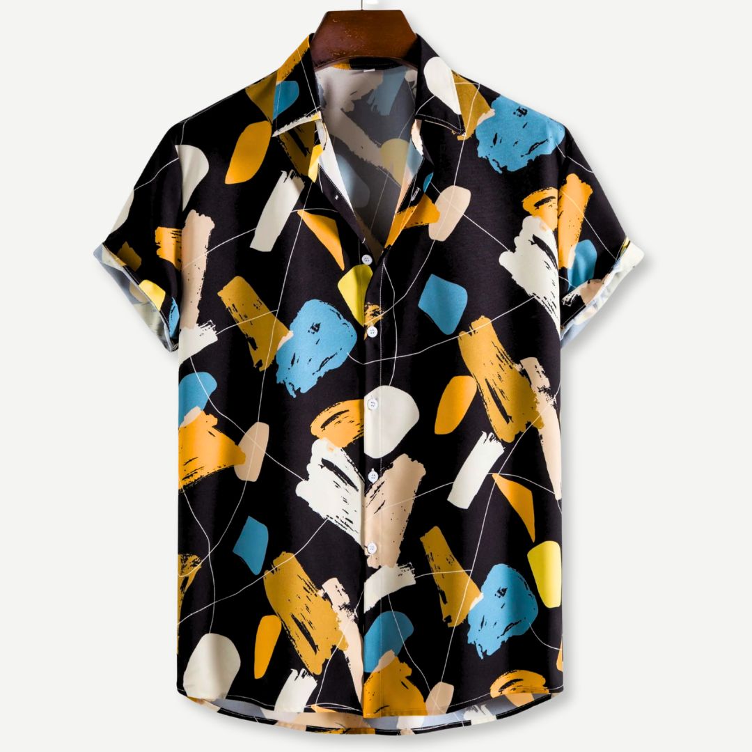 Heren Overhemd Met Schilderachtige Print Casual Katoen 2