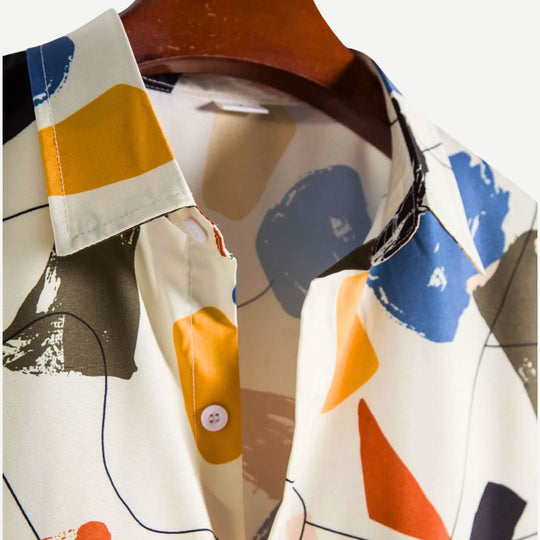 Heren Overhemd Met Schilderachtige Print Casual Katoen 4