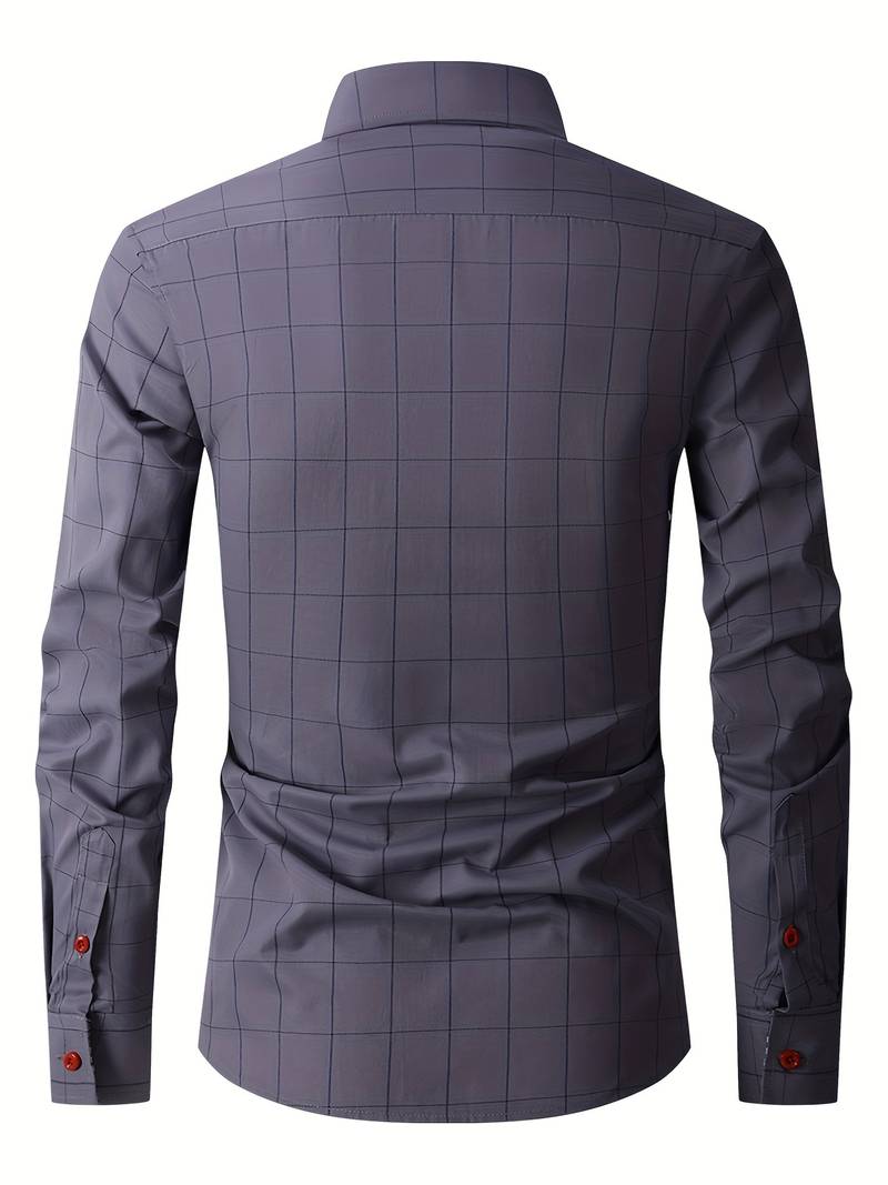 Heren Overhemd Moderne Snit Katoen-Polyester Mix 1