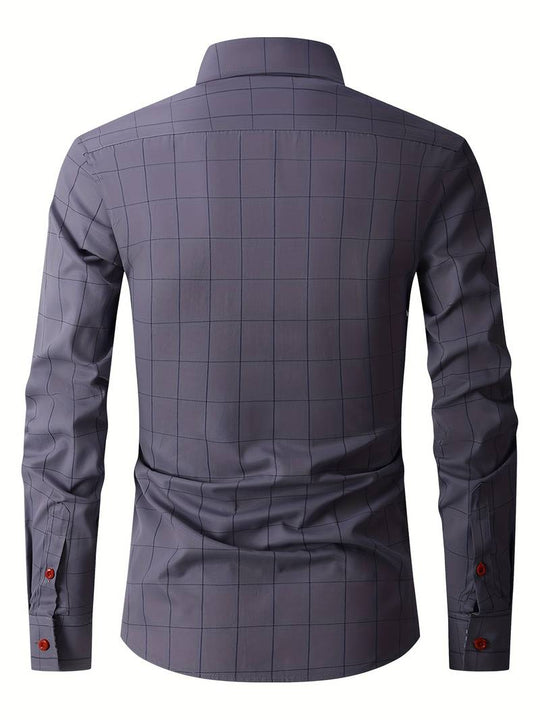 Heren Overhemd Moderne Snit Katoen-Polyester Mix 1