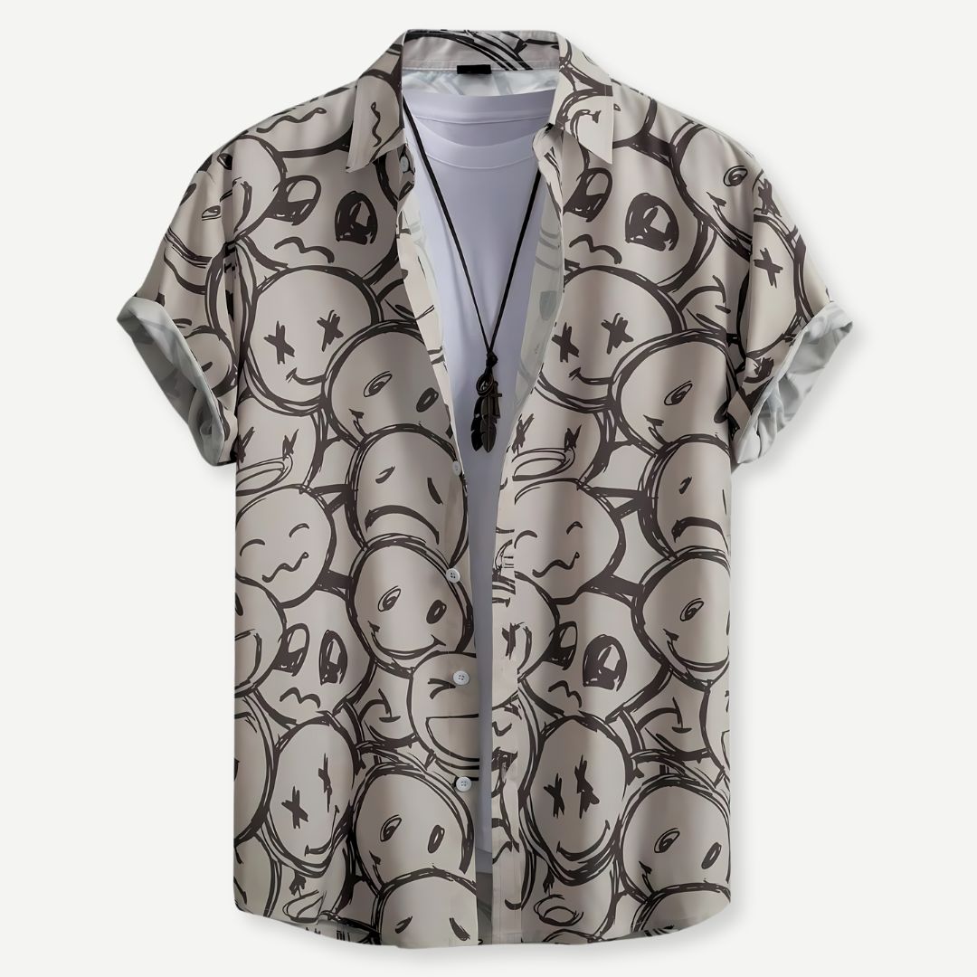 Heren Overhemd Relaxed Stijl Zachte Stof 1