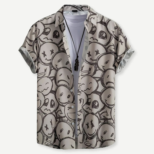 Heren Overhemd Relaxed Stijl Zachte Stof 1