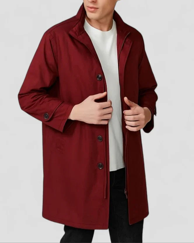 Heren Overjas Lange Minimalistisch Stijl 1