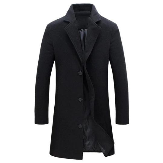 Heren Overjas van Wol met Elegante Stijl 0