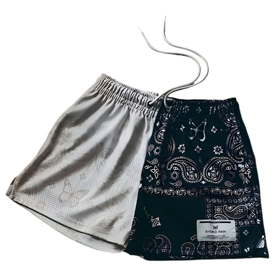 Heren Paisley Korte Broek Twee Kleuren 0