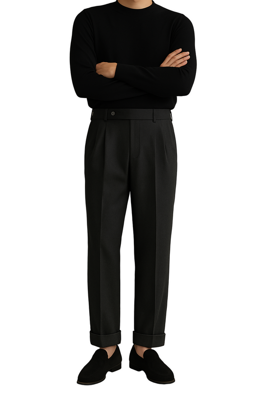 Heren Pantalon Gepaste Pasvorm Wolmix Hoge Taille 0