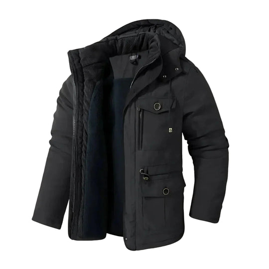 Heren Parka Winterjas Met Afneembare Capuchon Voor Buitenactiviteiten 0