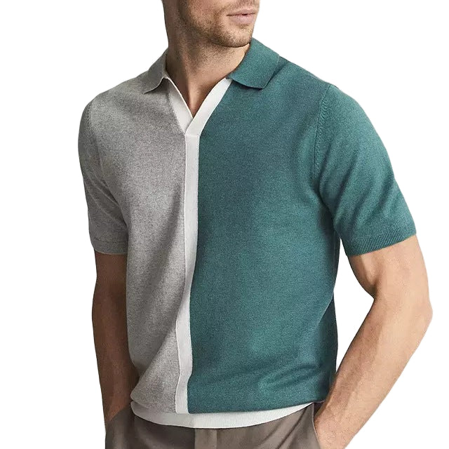 Heren Polo Contrastdetails Slanke Pasvorm Voor Casual en Formele Gelegenheden 0
