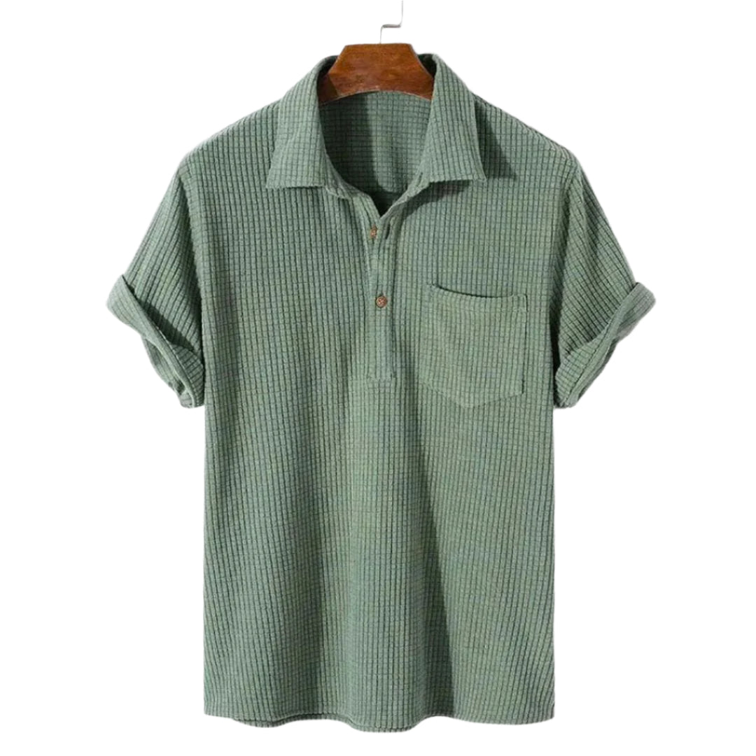 Heren Polo Relaxed Textuur Gebreid 0