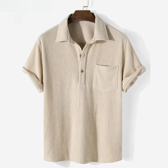 Heren Polo Relaxed Textuur Gebreid 2