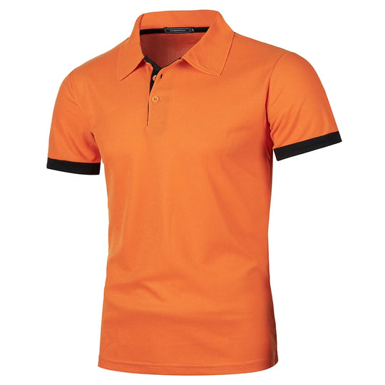 Heren Polo Shirt Korte Mouwen Contrastkleur Casual 3