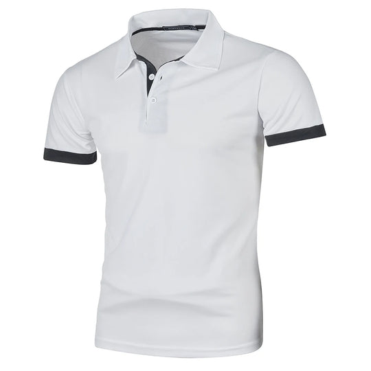 Heren Polo Shirt Korte Mouwen Contrastkleur Casual 4