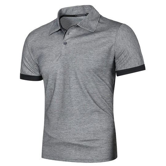 Heren Polo Shirt Korte Mouwen Contrastkleur Casual 8