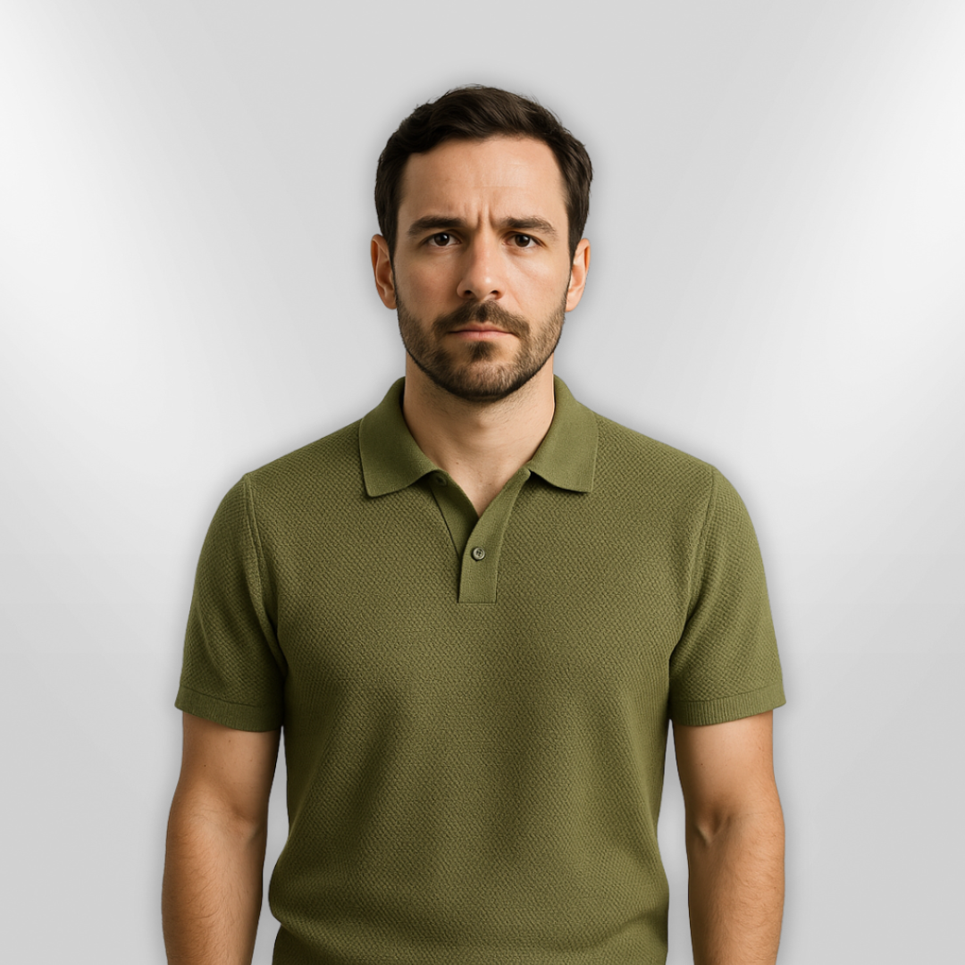 Heren Polo Slim Fit Ademend Polyester Katoenmix 1
