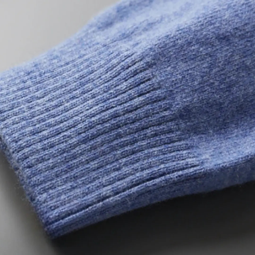 Heren Polo Trui met Ronde Hals en Ribbelmanchetten 4