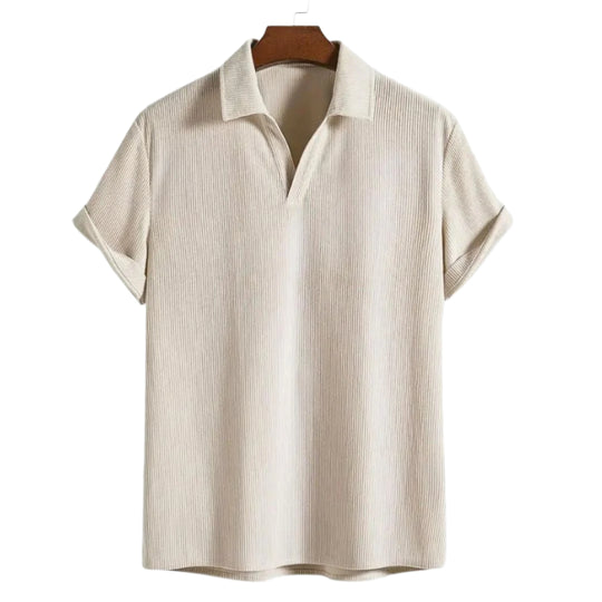 Heren Polo met Ribbelstructuur en Johnny Kraag 0
