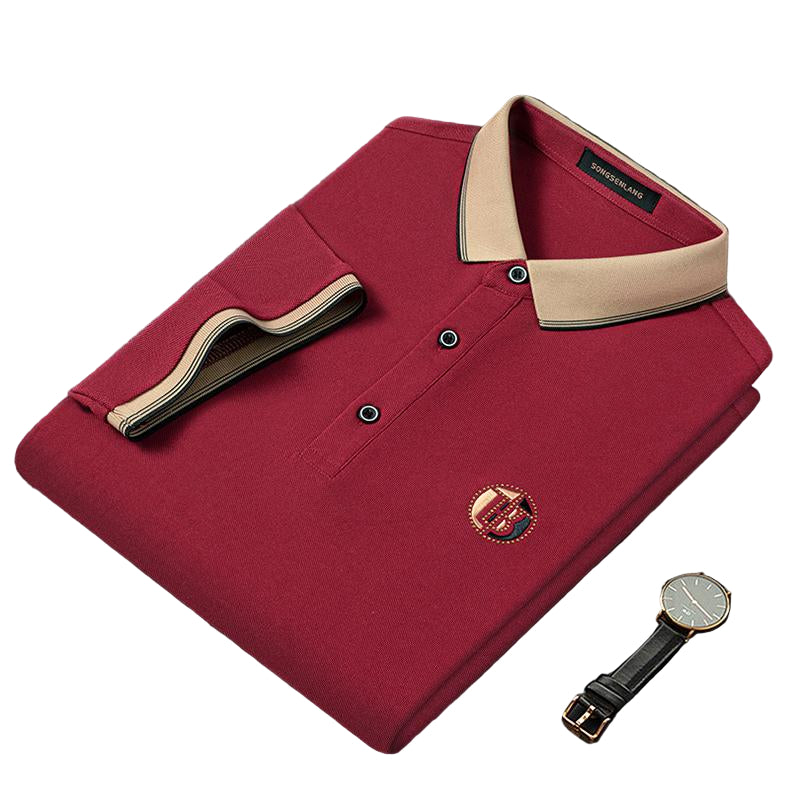 Heren Poloshirt Modern Fit Met Borduursel Casual Chic 0