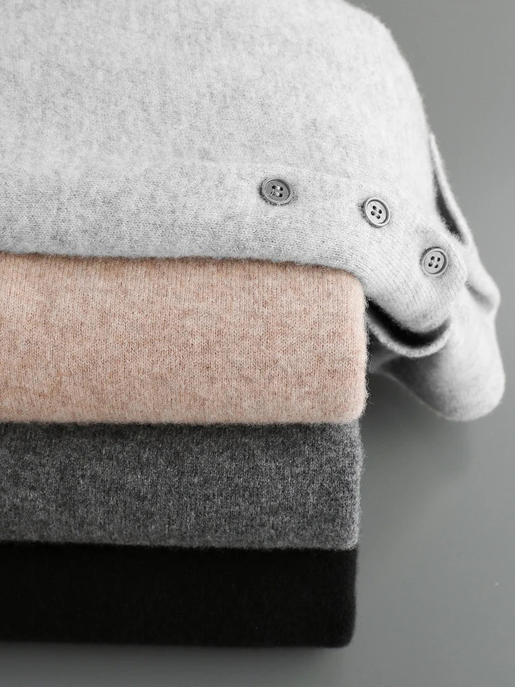 Heren Pullover Polo Kraag Merinowol Luxe Trui 5