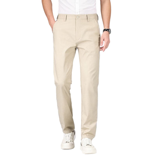 Heren Rechte Broek Tencel Linnenmix Relaxed Fit 0