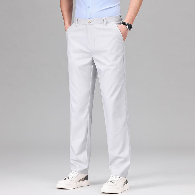 Heren Rechte Broek Tencel Linnenmix Relaxed Fit 1