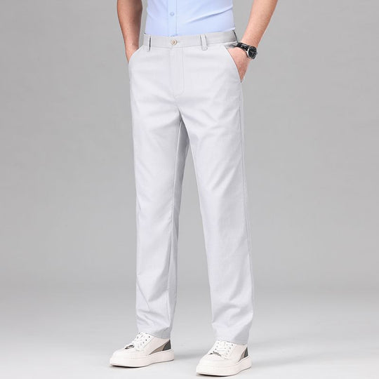 Heren Rechte Broek Tencel Linnenmix Relaxed Fit 1