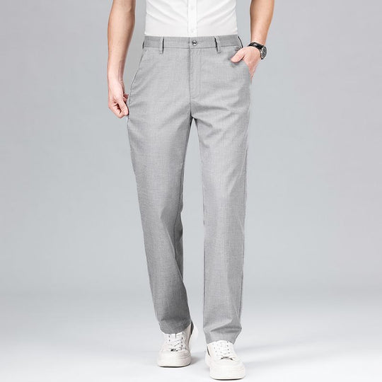 Heren Rechte Broek Tencel Linnenmix Relaxed Fit 2