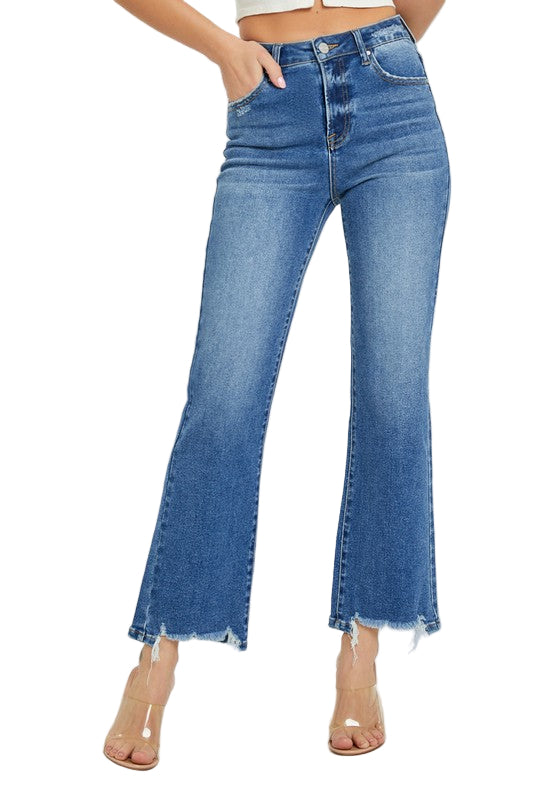 Heren Relaxed Fit Jeans Hoge Taille Donker 0