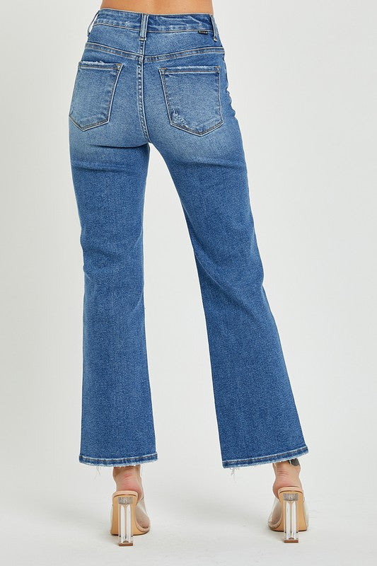 Heren Relaxed Fit Jeans Hoge Taille Donker 4