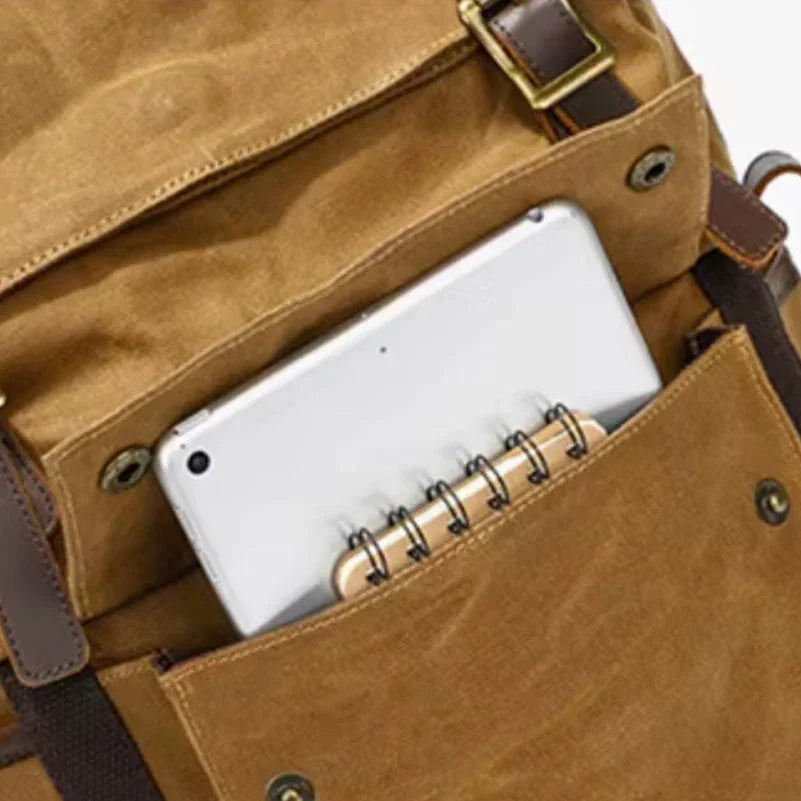 Heren Rugzak Roll-Top Vintage Stijl 7