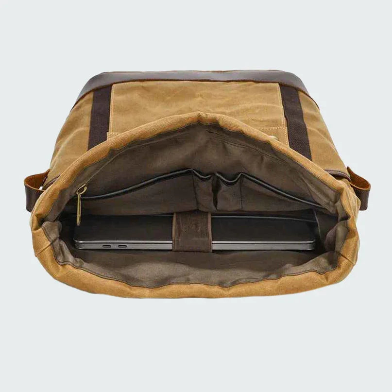 Heren Rugzak Roll-Top Vintage Stijl 8