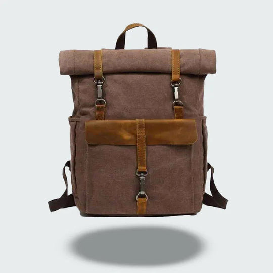 Heren Rugzak Roll Top Vintage Stijl 2