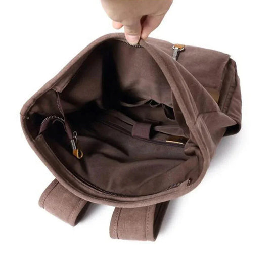 Heren Rugzak Roll Top Vintage Stijl 6