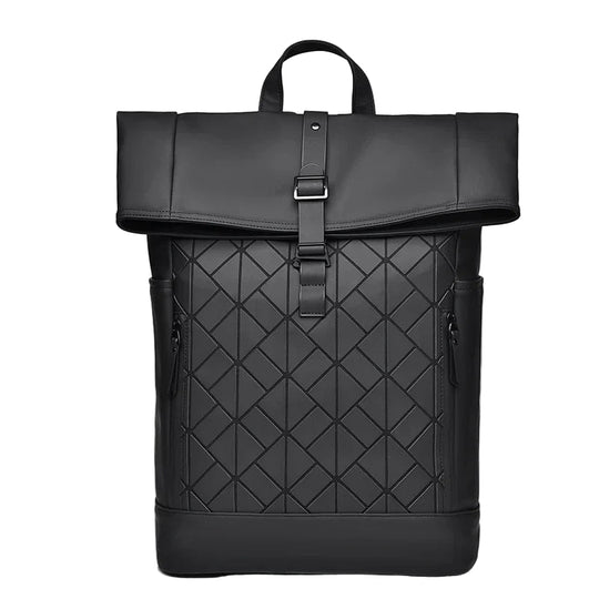 Heren Rugzak Rolltop Stijlvol Met Ruimte Voor Laptop En Persoonlijke Spullen 0