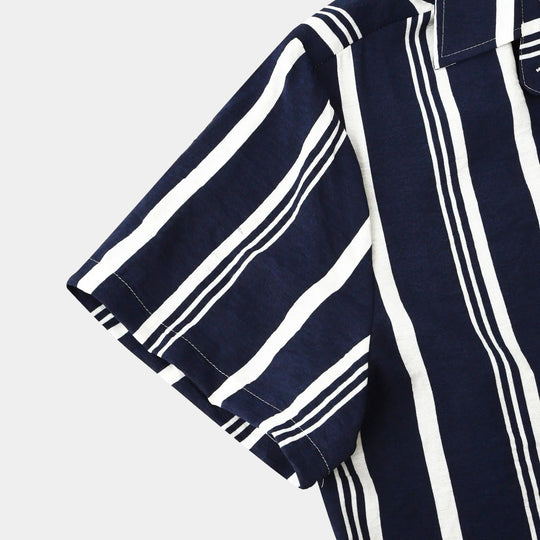 Heren Shirt Gestreept Klassiek voor Zomer Gelegenheden 3