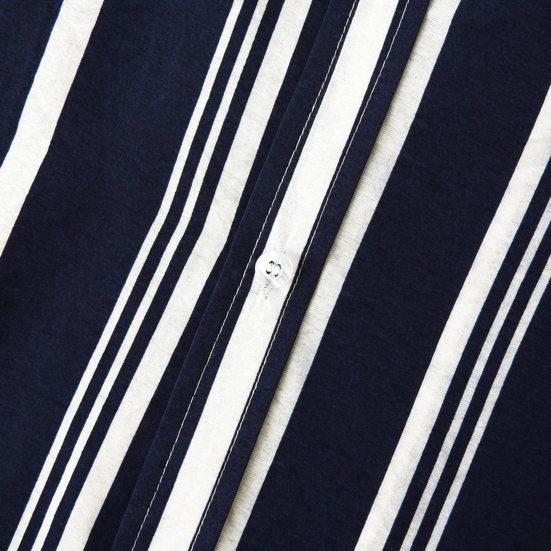 Heren Shirt Gestreept Klassiek voor Zomer Gelegenheden 4