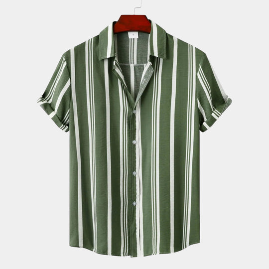 Heren Shirt Gestreept Klassiek voor Zomer Gelegenheden 6