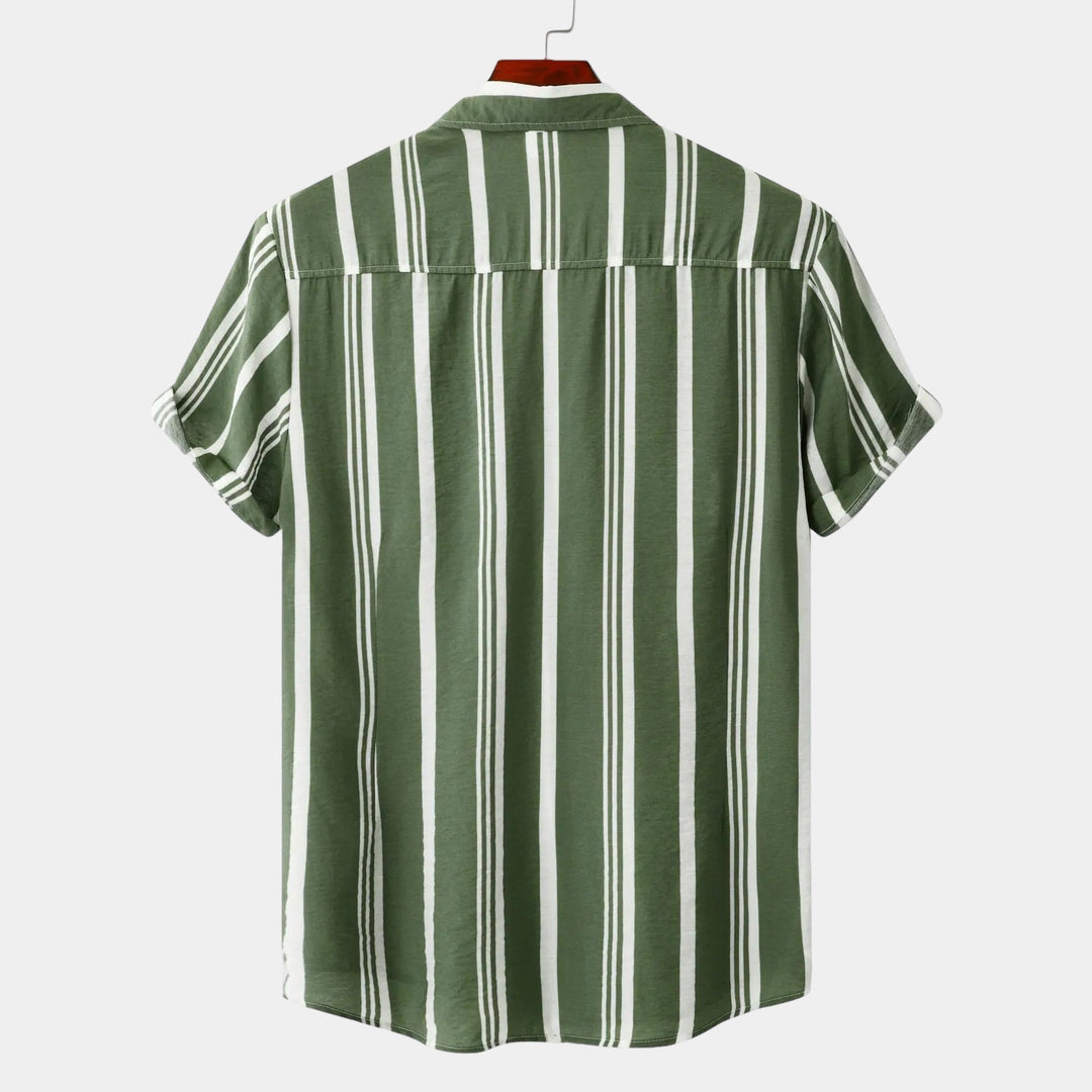 Heren Shirt Gestreept Klassiek voor Zomer Gelegenheden 7