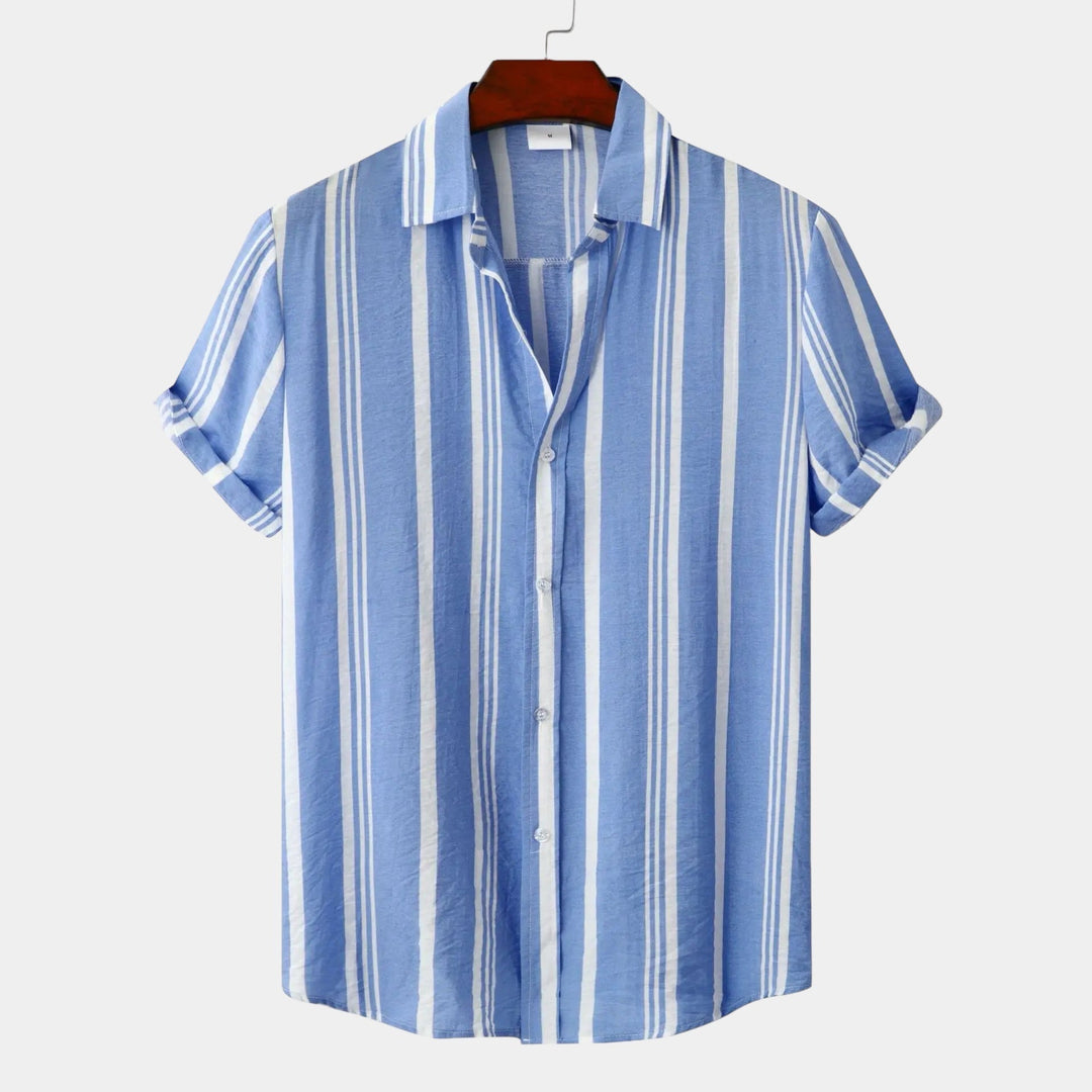 Heren Shirt Gestreept Klassiek voor Zomer Gelegenheden 8