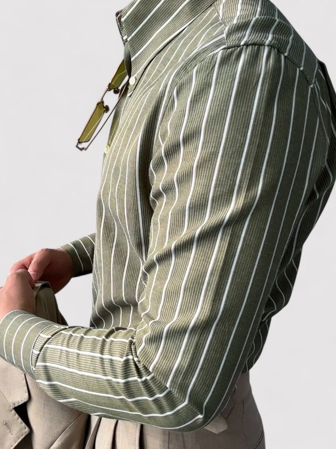 Heren Shirt Slim Fit Gestreept Ontwerp 2