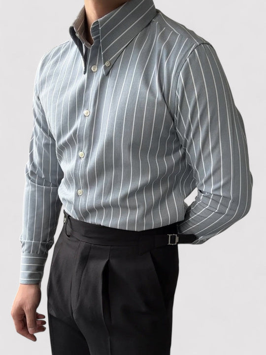Heren Shirt Slim Fit Gestreept Ontwerp 7
