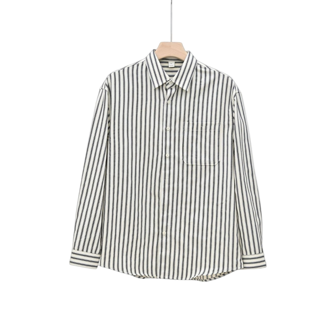 Heren Shirt met Lange Mouwen Gestreept Casual 0