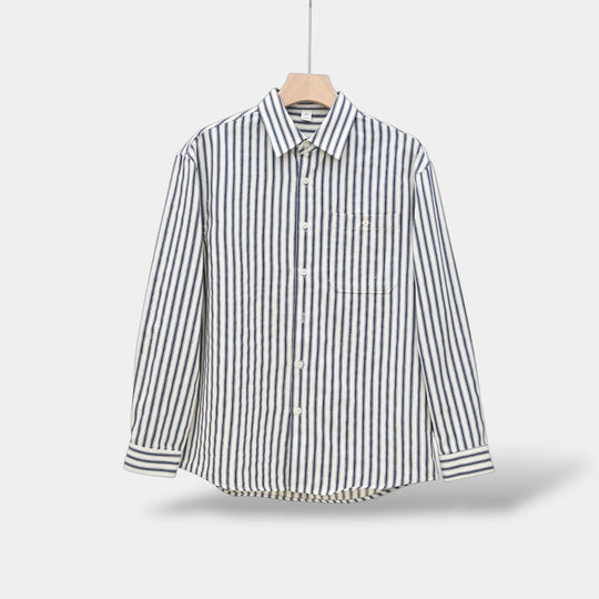 Heren Shirt met Lange Mouwen Gestreept Casual 7